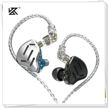 KZ ZAX Slušalke 16 Enot HI-fi Bas V Uho Monitor Hibridno Tehnologijo Slušalke šumov Čepkov 7BA+1DD Športne Slušalke