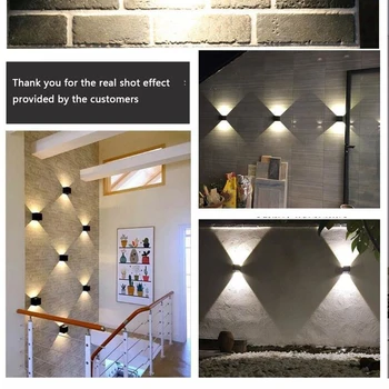 Sodobni LED Wall 12W žarnica COB Aluminija Gor Dol notranje stenske Kocka, ki Živijo Jedilnico, Hodnik, stenske luči Dekor AC90-260V