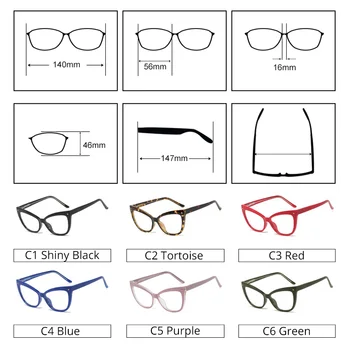 Ralferty 2020 Novo Cat Eye Glasses Okvir Ženske Blagovne Znamke Oblikovalec Recept Jasno, Pregledno Optični Okvirji Nič Dioptrije F93343