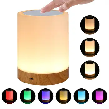 Indukcijsko Dimmer Inteligentni Postelji Svetilko USB Smart LED Touch Kontrole Noč Svetloba, možnost zatemnitve RGB Barvni Spremenite S Kavljem