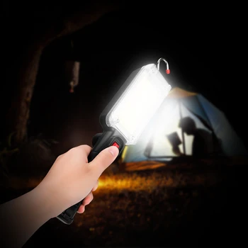 Sanyi Magnetna Avto Popravilo Delo Svetlobe, 2 Načini COB LED Svetilka USB Polnjenje 18650 Baklo Prenosna Svetilka za Kampiranje, Lov