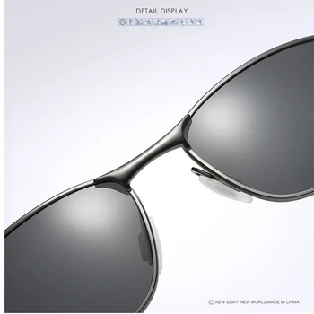 Luksuzni HD Polarizirana sončna Očala za Moške Kovinski Okvir Vožnje Pilotni Sončna Očala Moški Premaz Zrcali gafas de sol UV400