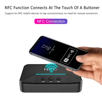 BT200 NFC Bluetooth 5.0 RCA Sprejemnik 3,5 mm Priključek Aux USB Zvočno kartico, Stereo Analogni Za Avto Bluetooth