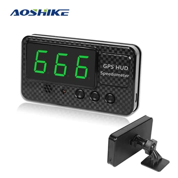 AOSHIKE Head-up GPS merilnik Hitrosti C60S C90 C1090 HUD Zaslonu Avtomobila s preveliko hitrostjo Alarm Čas Vožnje Digitalni Lokalni Čas KM/h, MPH