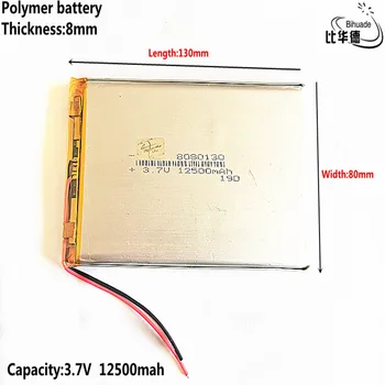 3,7 V 12500mAh 8080130 Litij-Polymer Li-Po baterija li ionska Baterija za Polnjenje celic Za Mp3, MP4 MP5 GPS, PSP, mobilni bluetooth