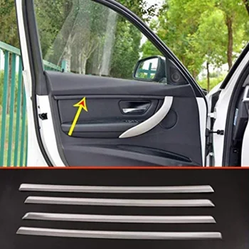Avto Styling Vrata Plošča Dekoracijo Nalepke Trim Doorknob Pokrovi za BMW 3/4 Serises F30 F32 F34 2017-19 Notranja Oprema Sil