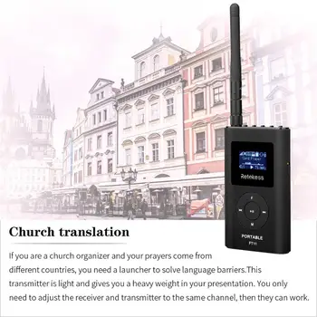 Retekess FT11 0,3 W FM Brezžični Oddajnik MP3 Oddaja Radijski Oddajnik za Cerkev Avto Srečanje Tour Sistem Vodil