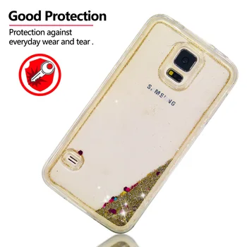 Za Samsung Galaxy S7 S 7 Srčkan Bleščice Dinamično Živim Tekoče Opremljena Primeru Telefon SM-G930F SM-G930FD Mehki Silikonski Odbijač Pokrov