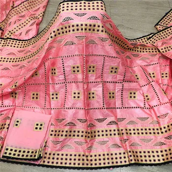 7 metrov Afriške bazin riche tkanine z brode Najnovejše modne vezenje bazin čipke tkanine z neto čipke