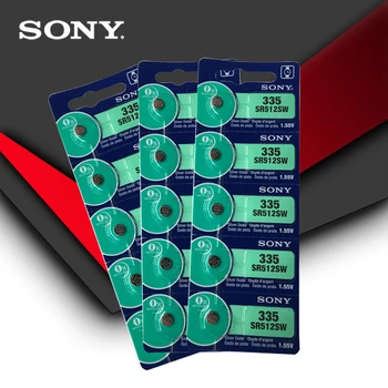 5pc Sony Prvotne 335 SR512SW 1.55 V Srebrni Oksida Gumb Celice Kovanec Baterije NA JAPONSKEM