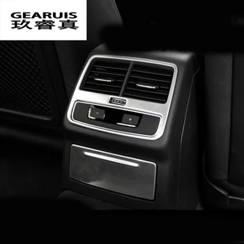 Avto-styling Zadaj, klimatska vent dekorativni okvir izstopu zraka trim trakovi, nalepke, Pokrovček iz nerjavečega jekla Za Audi A4 B9 2017