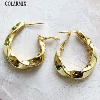 8 parov commom obliko hoop uhani zapestje kovinski visoke kakovosti zlata, ki je napolnjena modni nakit za ženske 51075