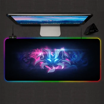 League of Legends Znak, Logotip RGB Mouse Pad Igralec Pribor LED MousePad XXL Igra Namizni PC Mizi Igra, Pad z Osvetlitvijo