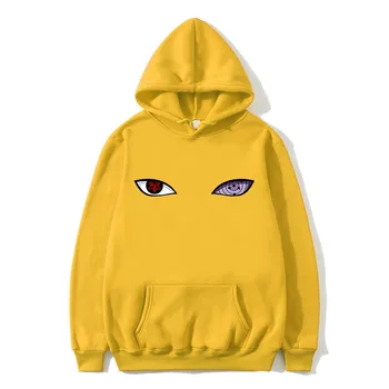 Jeseni, Pozimi Anime Moda Naruto Genjutsu Oči Tiskanje Hooded Majica Harajuku Hoodies 2XL Velikosti Ulične Hip Hop