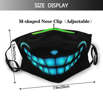 Groza Lobanje Mascarilla Masko Na Obrazu Masko Hallowen Neon Nasmeh Črne Maske Fation Usta Maske Z Filtri