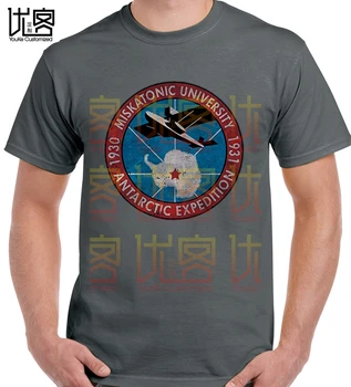 Miskatonic Univerze 1930 Antarktično Ekspedicijo Ii Vintage T-Shirt Lovecraft 2020 Poletje Novih Moških Smešno Priložnostne Znamke Tee Majice