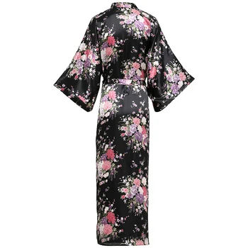 Rajon Saten Lady Dolgo Haljo Tiskanja Cvet Kimono Kopalni Plašč Priložnostne Sleepwear Domov Oblačila Plus Velikost Nevesta Družico Hišna Obleke