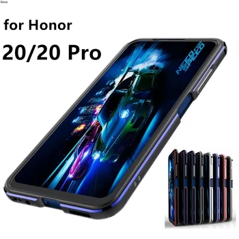 Luksuzni Ultra Tanek šuko Zaščitna Primeru aluminija Odbijača primeru za Huawei Honor20 Čast 20 Pro + 2 Film (1 Spredaj +Zadaj 1)