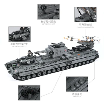 XINGBAO MOC Vojaške Super Orožje Serije Tank Model gradniki Določa otroci igrače Skupščine opeke določa Otroci Fantje Darila