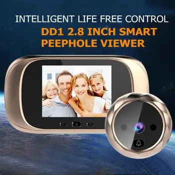 DD1 za 2,8 palčni LCD-Barvni Zaslon, Digitalna Zvonec Infrardeči Senzor Gibanja Dolgo Pripravljenosti Nočno gledanje HD Kamera Zunanja Vrata Bell