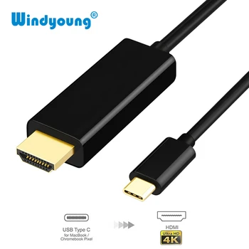USB-C HDMI Tip C USB 3.1 do HDMI Podpora 4k 2k HDTV 1,8 M Kabel za Galaxy S8 S8+ Plus Huawei Mate10 USB-C HDMI Adapter