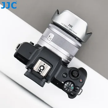 JJC EW-53 Objektiv Kapuco Odtenek za Canon EF-M 15-45mm f/3.5-6.3, je TO Objektiv za Canon EOS M50 M5 M6 Mark II M50 Mark II M200 M100 M10