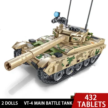 Sembo 432PC VT-4 Težki Oklep Glavni Bojni Tank Model gradniki Združljiv Vojaške Vojak Vojske, Igrače Za Otroka Fantje