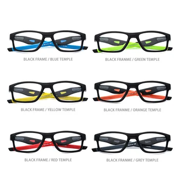 TR90 Šport Optična Očala Okvir Moške, Visoke Kakovosti Kvadratnih Eye Glasses Človek Očala za Kratkovidnost Prostem Recept za Očala 7204