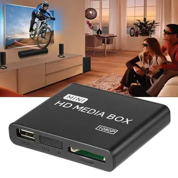 Mini Polni 1080p HD Media Player Polje MPEG/MKV/H. 264 HDMI je združljiv AV USB + Oddaljena Podpora MKV / RM-SD / USB / SDHC / MMC HDD