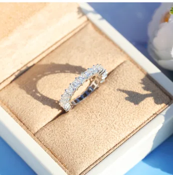 14K Belo Zlato Nakit Prstan za Ženske Anillos De Bizuteria Poroko Naravni Gemstone Klasičen Diamond Zaročni Peridot Obroči Polje