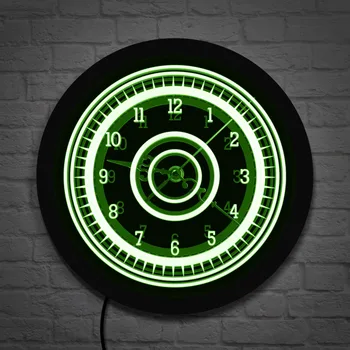 Svetlobna 3D Stenske Ure s Tiho Non-Tiktaka arabske Številke, Osvetljen Rob Sveti Bar Pivo Neon Znak Stenska Ura z LED Luči