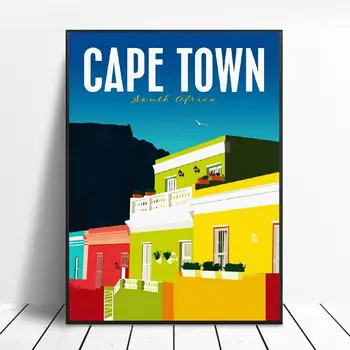 Cape town Potovanja Platno, Tisk Wall Art Plakat Slika Sodoben Minimalističen, Spalnica, Dnevna Soba Dekoracijo Brez Okvirja