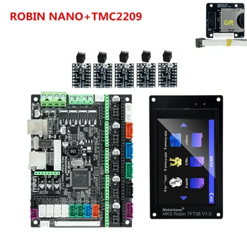 Makerbase MKS, Robin Nano 32-bitne Nadzorne plošče za 3D Tiskalnik DIY deli TFT3.5 zaslon na dotik, wi-fi modul tmc 2208 2209 koračnih voznik