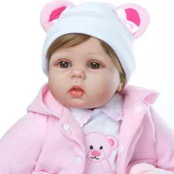 55 cm Prerojeni Baby Doll Obleko Silikonski Moda Lutka Soigralec Otroci Igrače Pomiritev Lutka se Pretvarjamo, Igra Igrače Božična Darila
