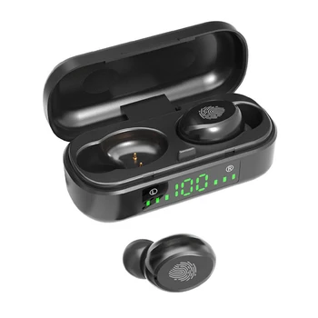 TWS 5.0 Bluetooth Slušalke HD Stereo Nepremočljiva Brezžične Slušalke s Polnjenjem Polje LED Power Display Mini Čepkov za Telefon