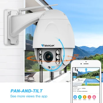 VStarcam Brezžična IP PTZ Kupola Kamere na Prostem 1080P HD 4X Zoom CCTV Varnostni Video Nadzor Omrežja Varnost IP Kamera, Wifi