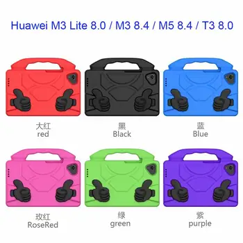Za Huawei 8 palčni kovček Za Huawei M3 Lite 8.0/8.4 M3/M5 8.4/T3 8.0 Funda nestrupeno EVA Celotno telo, Otroci Shockproof Tablet Pokrov