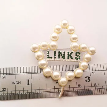 Povezave Luksuzni Pearl Listov Broška za Ženske Lappel pin