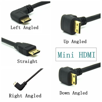 Visoka Hitrost Mini HDMI na HDMI-Kabel pozlačeno Pomlad Curl HDMI-Premium HDMI-Kabel Za Sony, Canon DSLR Nikon Kamere Kamere