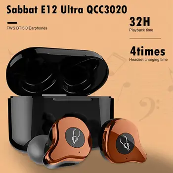 Sabbat E12 Ultra QCC3020 TWS Bluetooth 5.0 Slušalke Stereo Brezžična Čepkov Hi-fi Stereo Slušalke Šport Vodotesne Slušalke