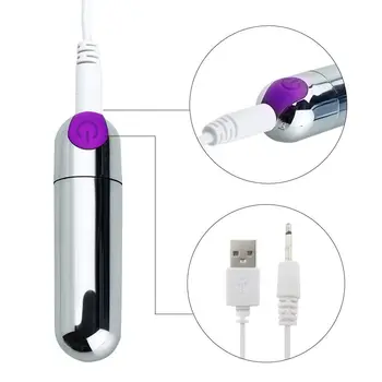 USB Močan Bullet Vibrator za G-spot Klitoris Prsi Anus Masaža Mini Močne Vibracije Odraslih Izdelkov Sex Igrače za Ženske Sexshop