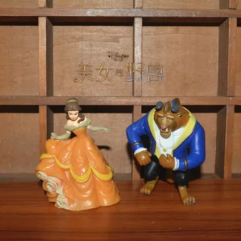 2piece/lot 6-7cm original par se je princ in princesa slika igrače princesa in zver subminiature zbiranje igrač