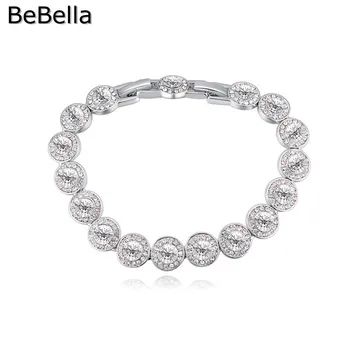 BeBella krog kristalno kroglice čar zapestnico narejen z češka kristali za ženske modni dekleta Božično darilo