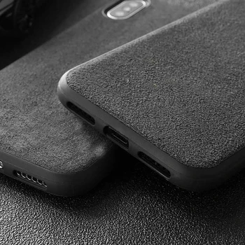 Luksuzni TPU Usnje Obrnite krzno, Usnjeni Primeru Telefon za Apple IPhone X Xr Xs 11 12 Mini Pro Max 6 6S 7 8 Plue Kritje Primera Luksuzni LOGOTIP