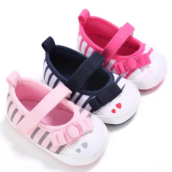 Tovarne neposredno na debelo nov modni 0-1 letni ženski otroka prugasta princesa čevlji spomladi in jeseni baby toddler priložnostne čevlji