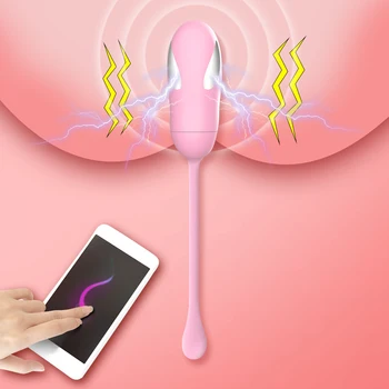 Električni Impulz Šok Vibrator za G-Spot Stimulator APP Off-site Daljinski upravljalnik Sex Igrače za Par 8 Hitrosti Kita Skoki Jajca