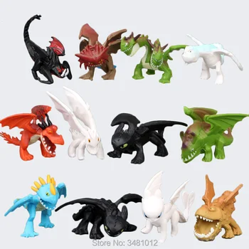 Train Your Dragon 3 Noč Svetlobe Fury Brezzobo PVC figuric Risanka Bezzubik Anime Figurice Lutke Otroci Igrače Set
