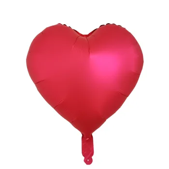 50PCS Kovinski Obliki Srca Aluminija Film, Balonom, Rojstni dan, in svate, Dekoracijo Ljubezen Balon 18 Inch v Obliki Srca z Balonom