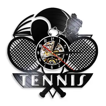 Tenis Logotip Lopar Sodišče Žogo Dekor Vinil Zapis Stenske Ure Turnir Tenis Tekmo Grand Slam Steno Gledal Teniški Igralci Darilo