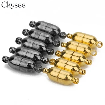 Ckysee 5pcs/veliko Zlate barve Močno Magnetno Zapirali 6 mm Fit Kabel Zapestnica Priključki Za Nakit, Izdelava Magnetnimi Zapirali